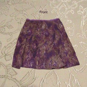 Worthington womens skirt size 14 purple prints fit and flare